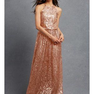 Donna Morgan Tiffany Rose Gold Sequin Dress | 10